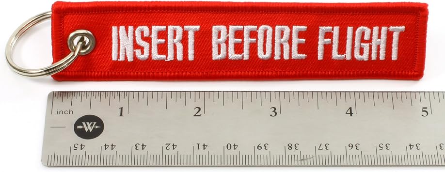 INSERT BEFORE FLIGHT Keychain - Red