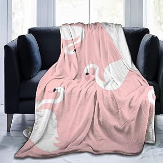 White Swan Swan Nature Throw Blanket Manta de Microfibra Ultra Suave, Manta de Cama cálida de Peso Ligero 60 "x 50"