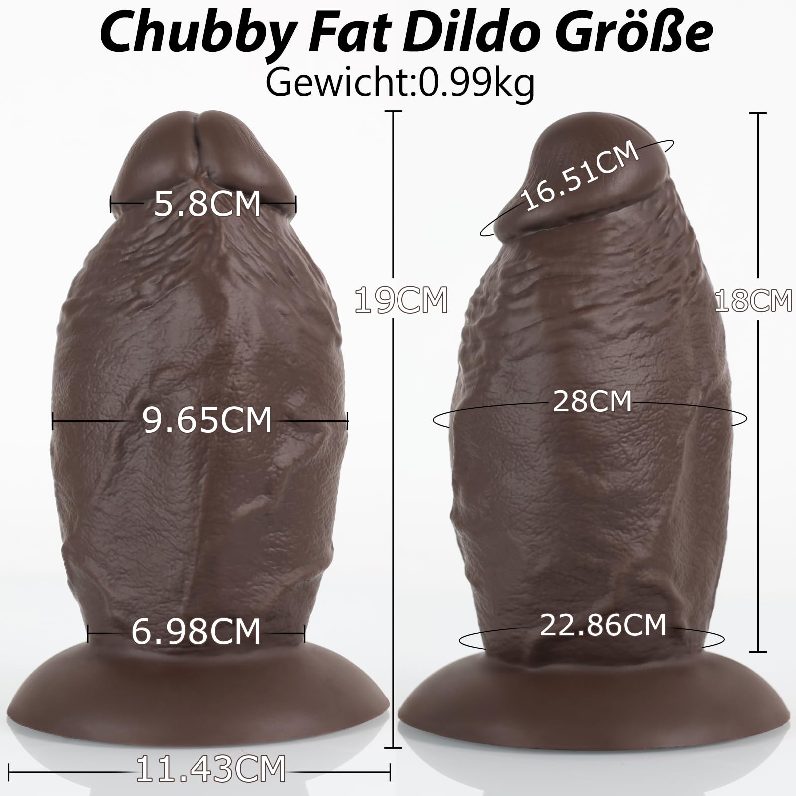 9,5 cm Diámetro Consolador Negro Gigante, Consolador Anal XXL de Silicona con Ventosa Fuerte para una Penetración Anal Rápida, Tapón Anal pene Grande Juguete Sexual para Hombres Parejas Gays