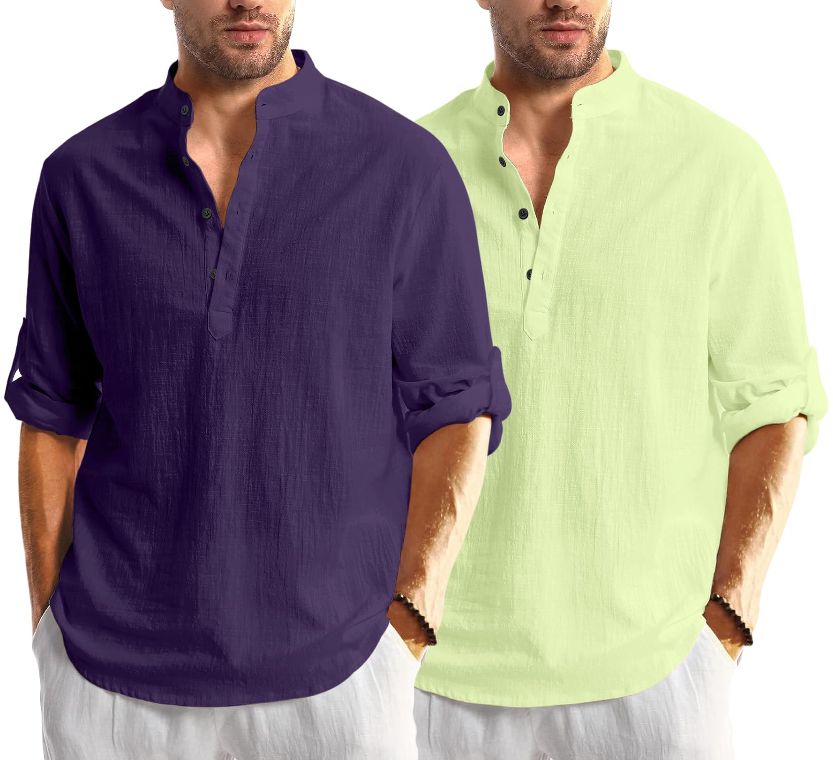 bellstone Men’s Cotton Blend Solid Regular Fit Full Sleeve Short Kurta | Men's Trendy Short Kurta | Ethnic Stylish Casual Lightweight Summer Kurta for Daily and Occasion Use-picture-47