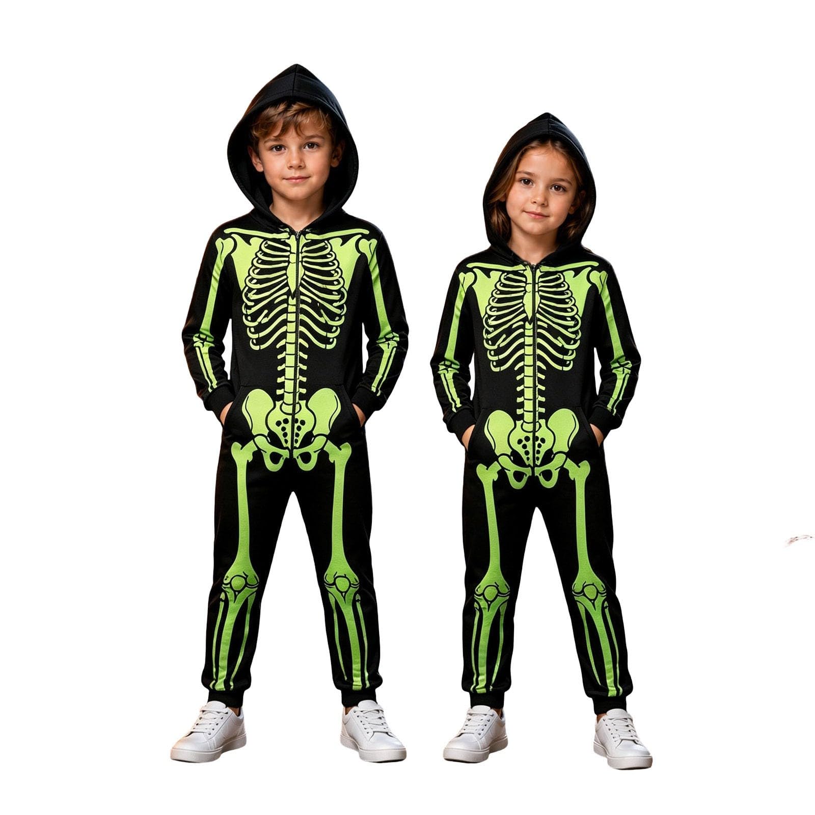Bat Costume for Kids Skeleton Costume Glow In The Dark Halloween Costumes — image 1