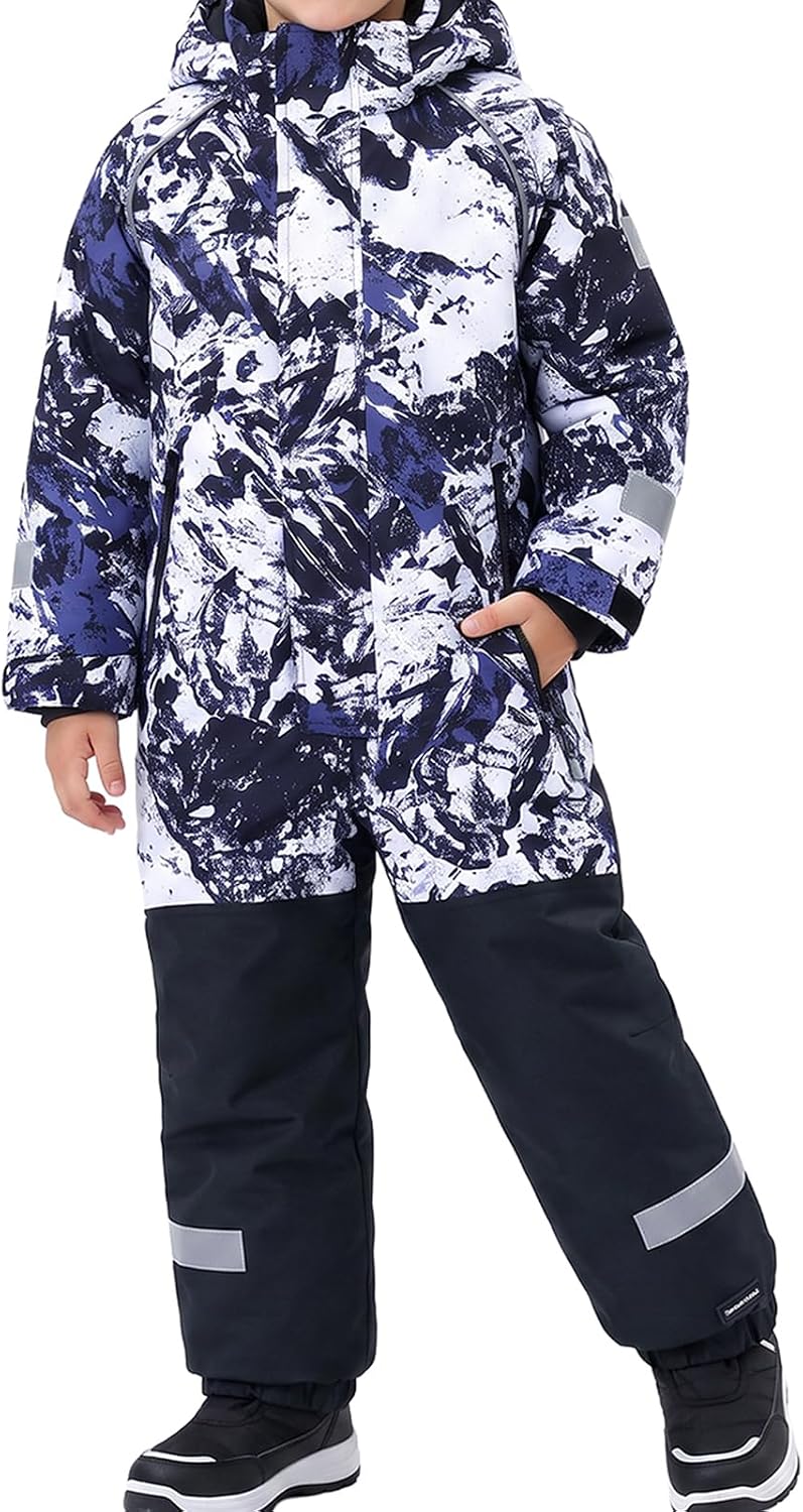 Gogokids Snow Suit Waterproof & Insulated Ski Suit One Piece Snowsuit Kid