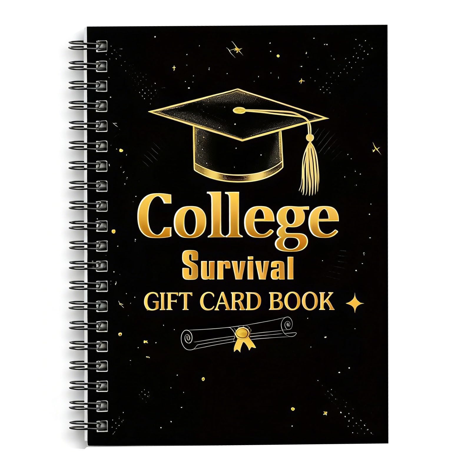 Piceioep 13x18cm Twin Coil Binding Graduation Card Holder Organiser for Multiple Greeting Cards Memory Card Owner