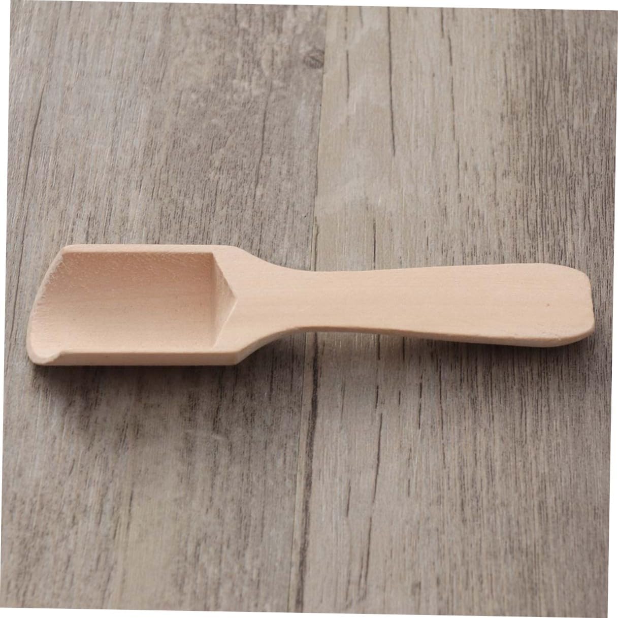 15pcs Small Wooden Tea Scoop and Salt Shovel Set Flat Handle 2.8x11cm Natural Wood Tea Accessories for Spice Jars
