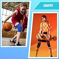 Vista 4 de Yxmeiguo 2 pares de rodilleras para niños, rodilleras para niños, rodilleras de compresión para niños y niñas, rodilleras para baloncesto, voleibol