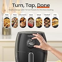 Vista 2 de 2.1Qt Small Air Fryer - Compact Digital Mini Airfryer with 7-in-1 Presets, 98% Less Oil, Adjustable Temperature & Timer, Shake Reminder, Nonstick