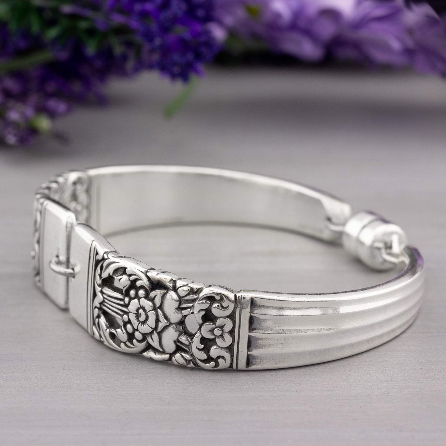 Medium 1936 Coronation Spoon Bracelet Silverware Jewelry