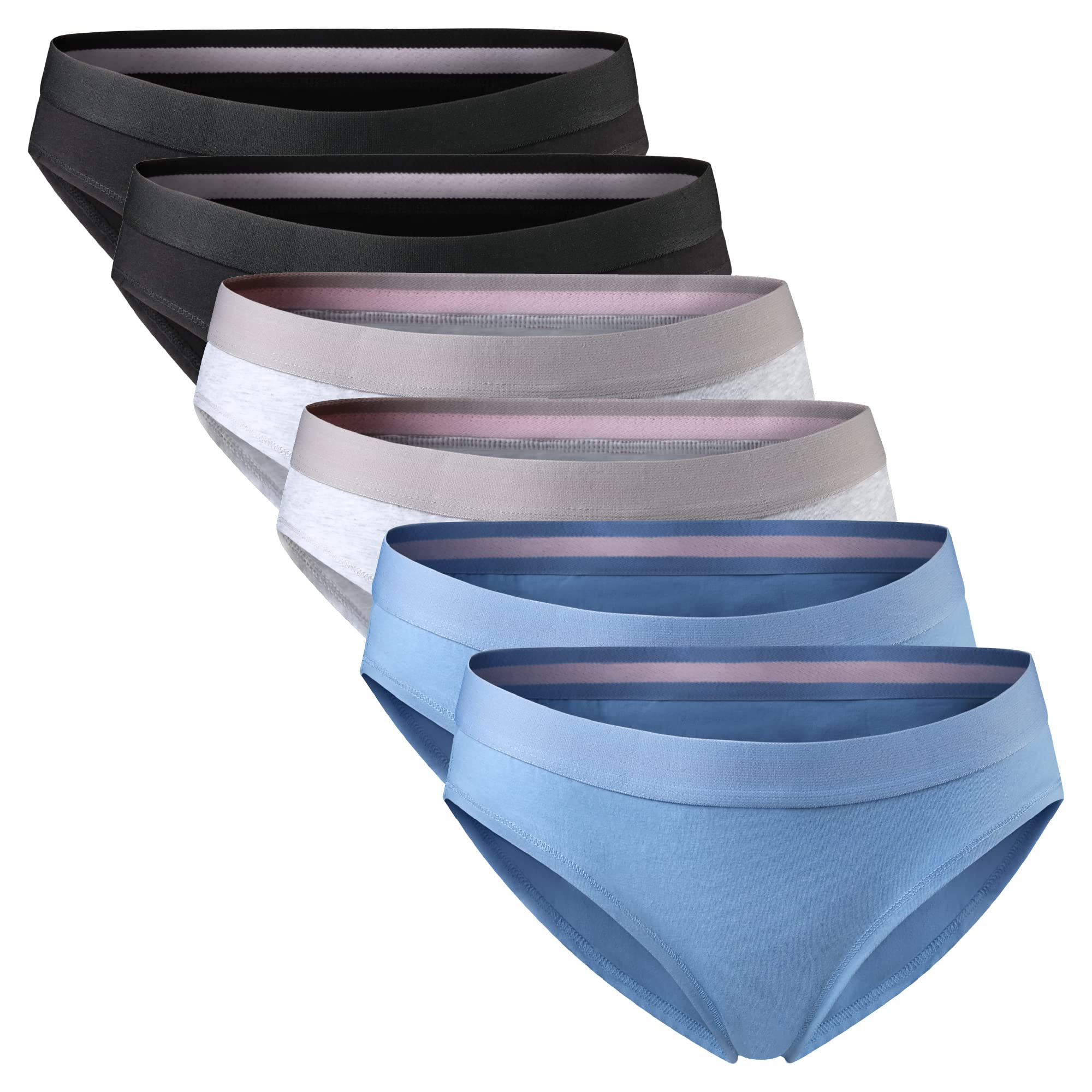 DANISH ENDURANCEWomen's Knickers, Organic Cotton Underwear, Panties, Soft Ladies Pants, Comfortable Bikini Briefs, For Daily Wear, 3 or 6 Pack