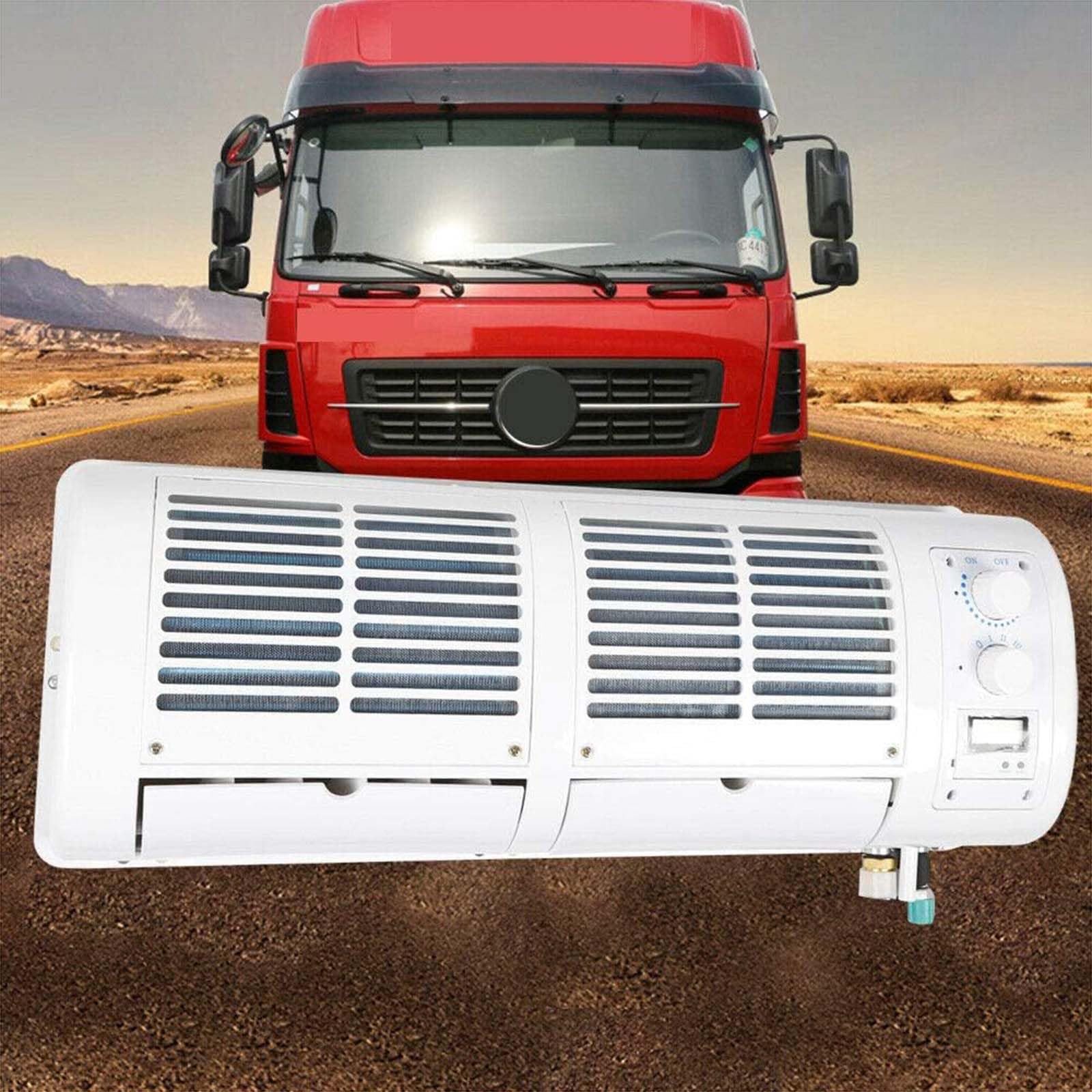 Condizionatore d'Aria Universale per Auto Climatizzatore Ventilatore A 3 velocità per Auto Caravan Camion Montato A Parete Display LCD Regolazione Manuale Kit Evaporatore,24v