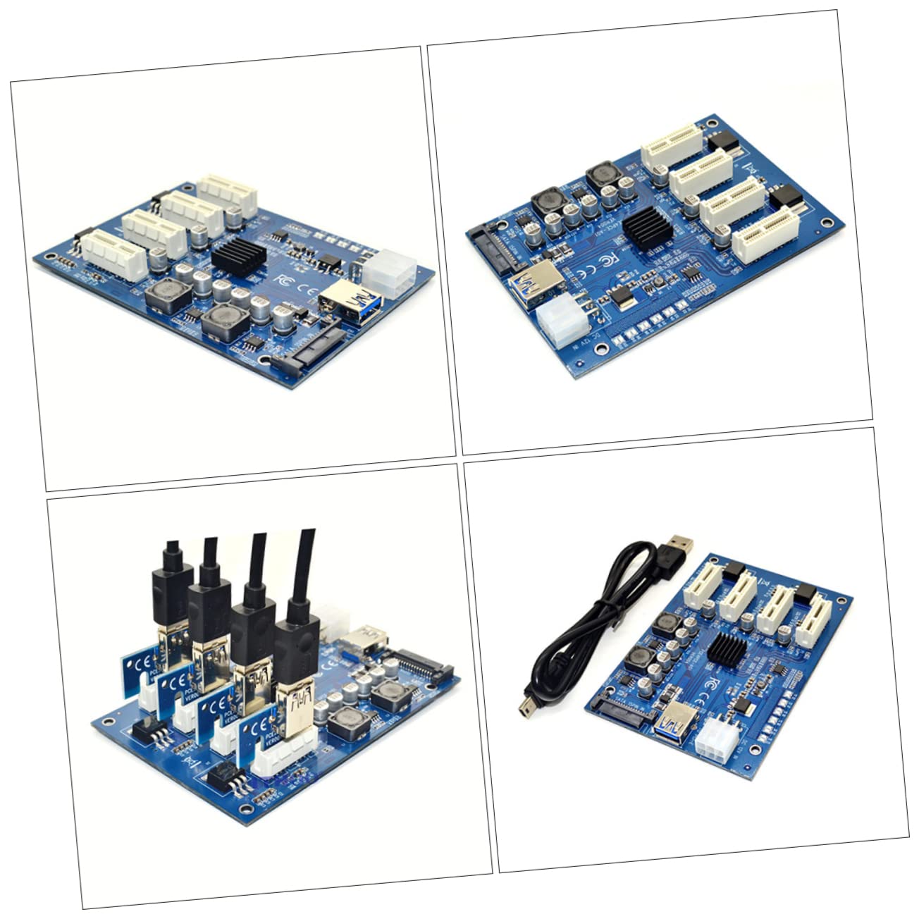 KALLORY 1set Pci-e to Expansion Card for Gpu Pci Express Port Adapter Compatible for Low-Bandwidth Applications