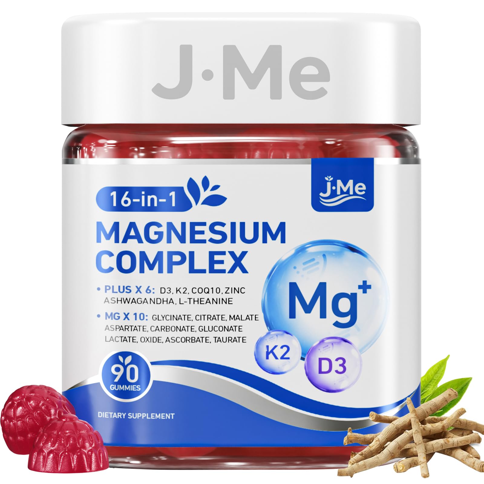 Magnesium Complex for Women & Men,16-in-1 Magnesium Complex Gummies -Vegan