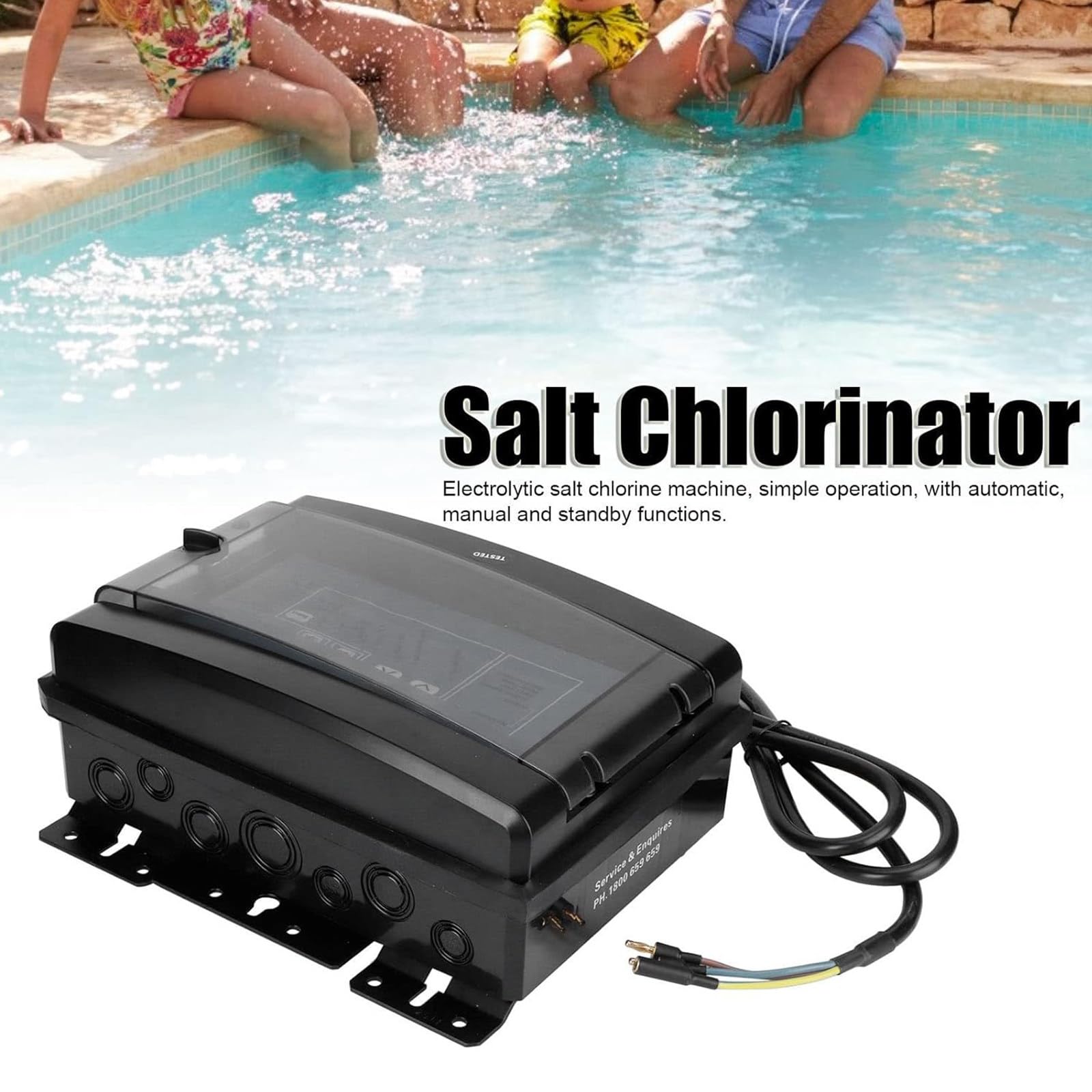 Salzanlage Pool Salzwasser Chlorator 10/15/20/30/50 G/H Salz Chlorinator, Salzanlage Pool Salzwasser Chlorinator Schwimmbad, Für Bis Oberirdischen Pool, Einfache Bedienung,20g/h
