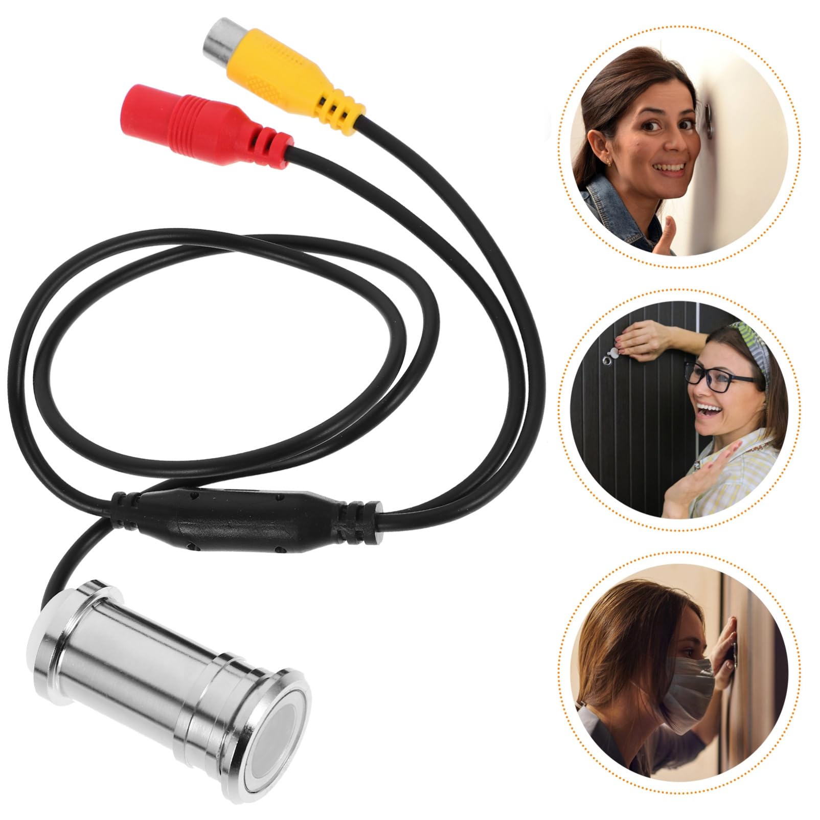 Telecamera Registrazione Surround 800tvl per Spioncino Porta Obiettivo 3.6mm e Esposizione Elettronica Automatica Metallo per Sorveglianza Interna