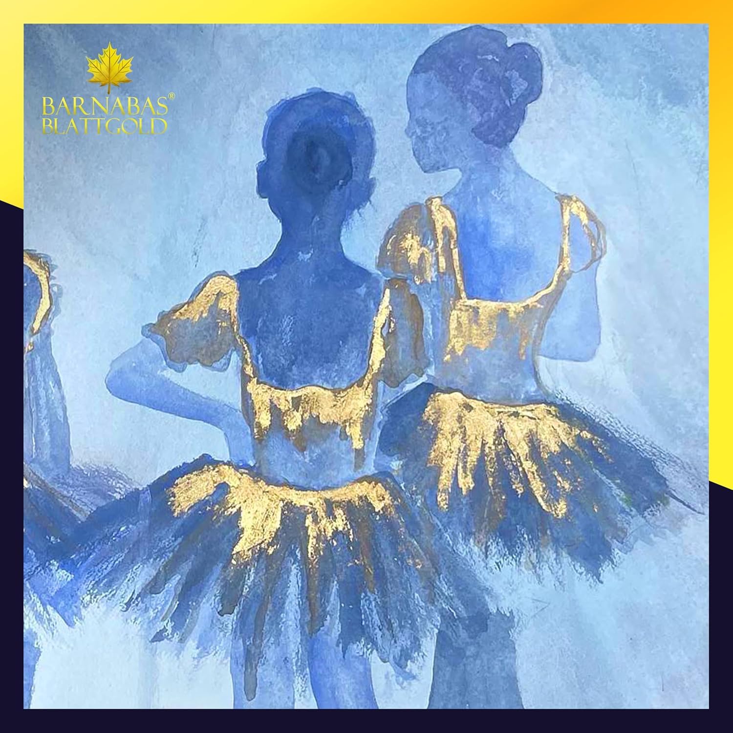 Barnabas - Hojas de oro auténtico, 23 quilates, 85 x 85 mm, 25 hojas en colección de hojas