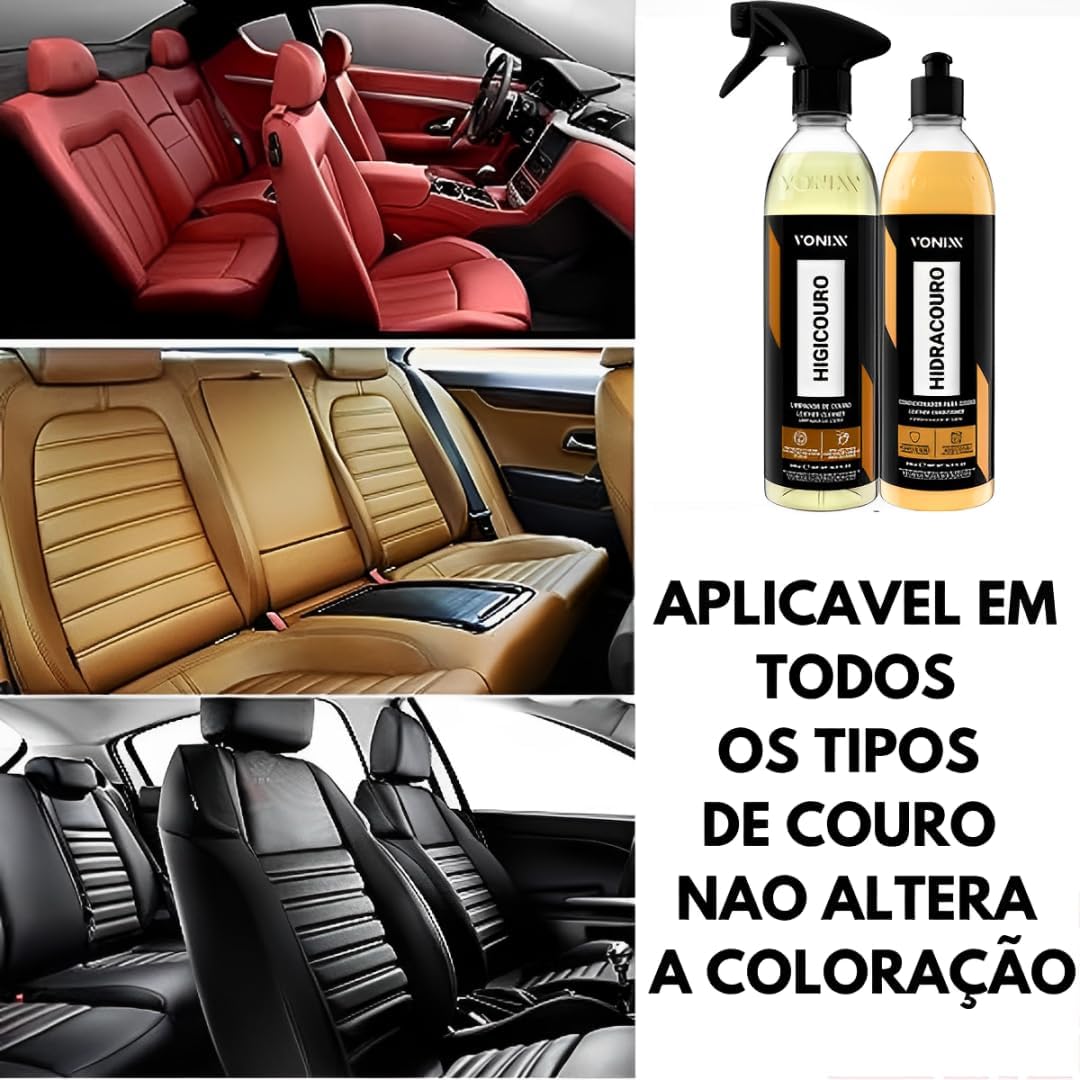 Kit Limpeza e Hidratação de Couro Hidracouro Higicouro Vonixx