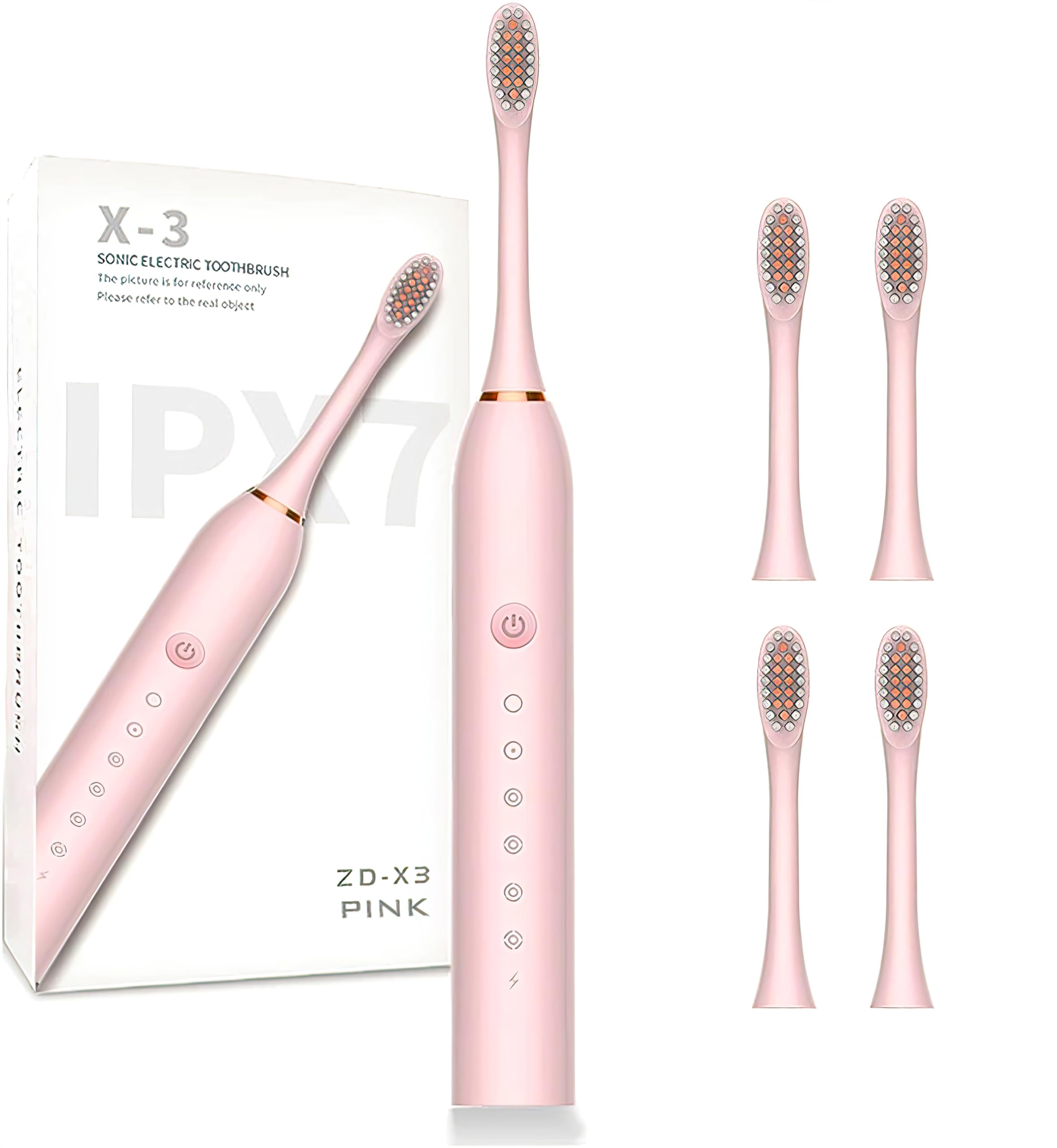 Wellway Electric Toothbrush For Adult With 4 Brush Head Recahrgeable 6 Modes Deep Cleaning(Pink) (B0CYPP8ZLB) Amazon Price History, Amazon Price Tracker