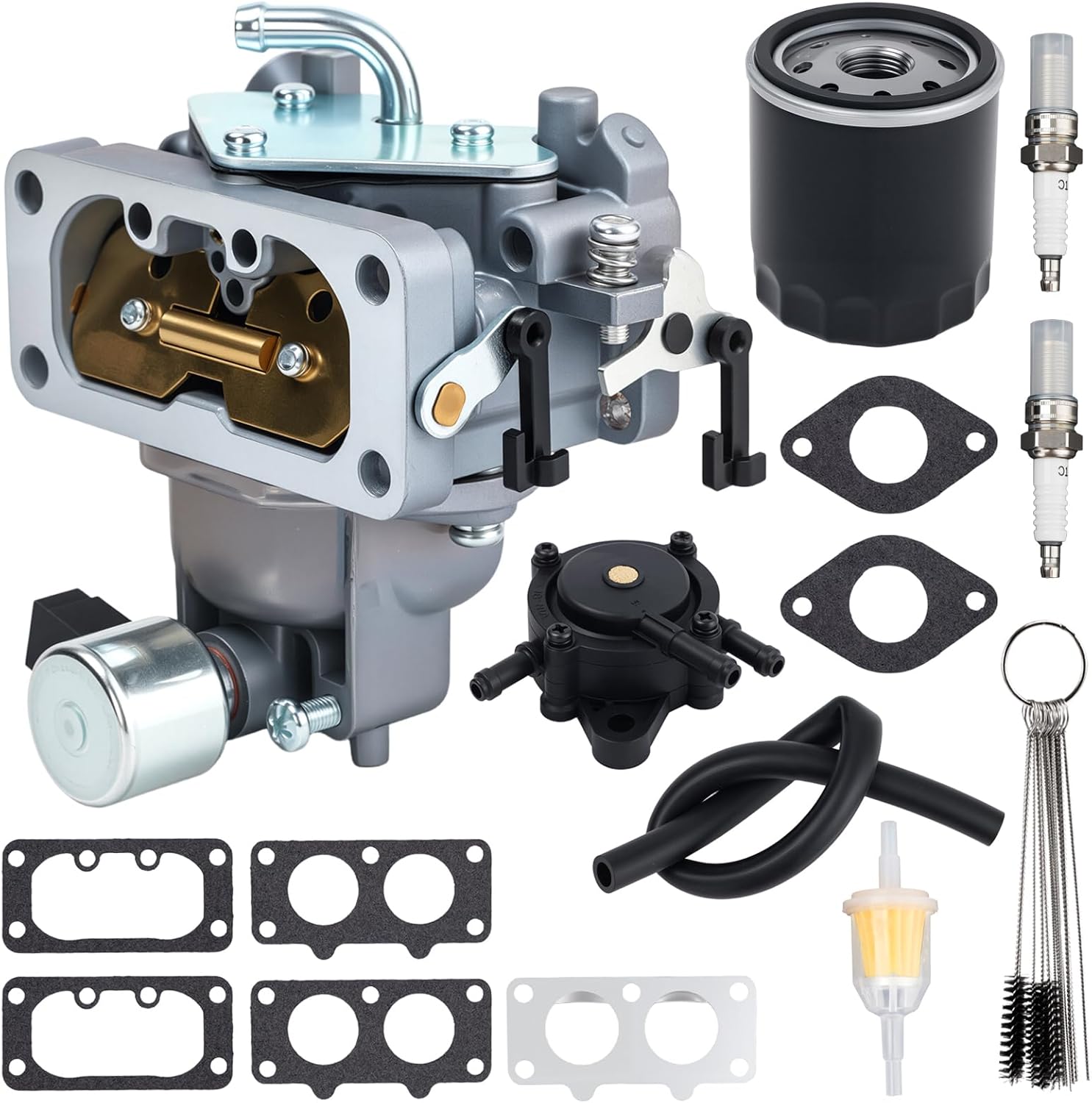 Carburetor Compatible with Kawasaki FH721V FH641V FH601V FH661V FH680V FX801V 22HP Engine Replaces 15004-1010 15004-7024 Carb with Oil Filter Fuel Filter