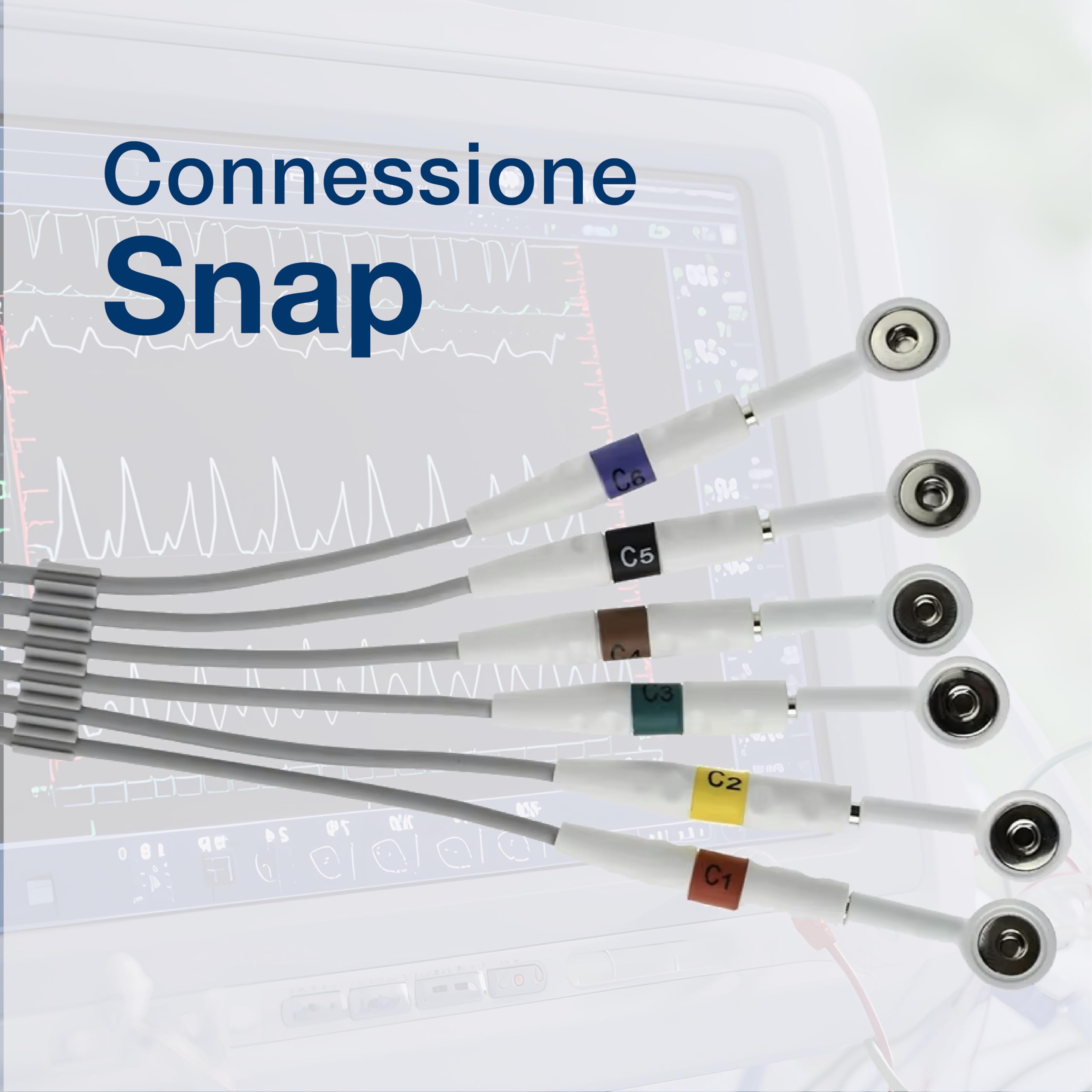 FIAB Electrodos universales para electrocardiograma de un solo uso, 48-50 mm, óvalos adultos, sin látex, paquete de 50, 33371