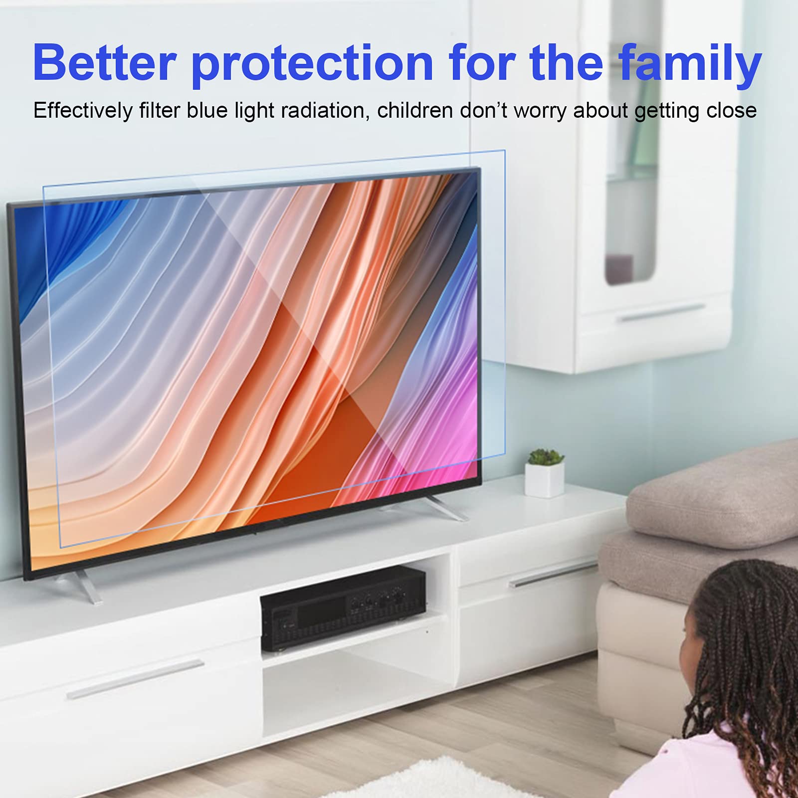 Lucha contra Elazul Clarodel Protector Dela Pantalla De Tvantideslumbrantepelícula Antiarañazosfiltro,Reducir Los Ojosfatiga Ytensión Ocular,para Hdtvlcdledframlessplasma3d,50" 1095 * 616
