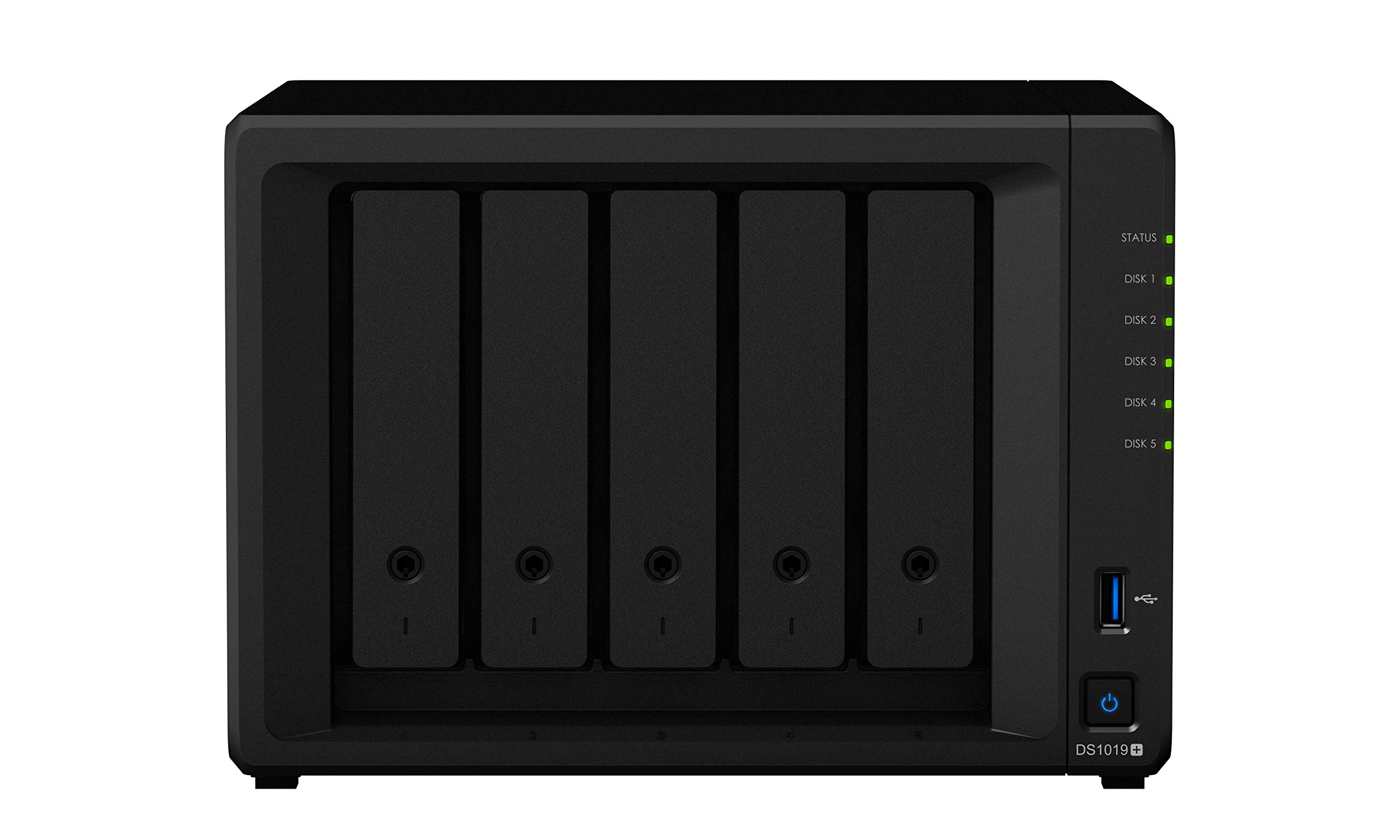 Synology 5 bay NAS DiskStation DS1019+ (Diskless), 5-bay; 8GB