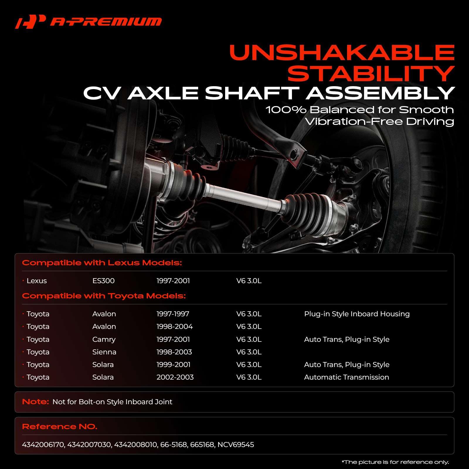 Amazon.com: A-Premium CV Drive Axle Shaft Assembly Compatible with
