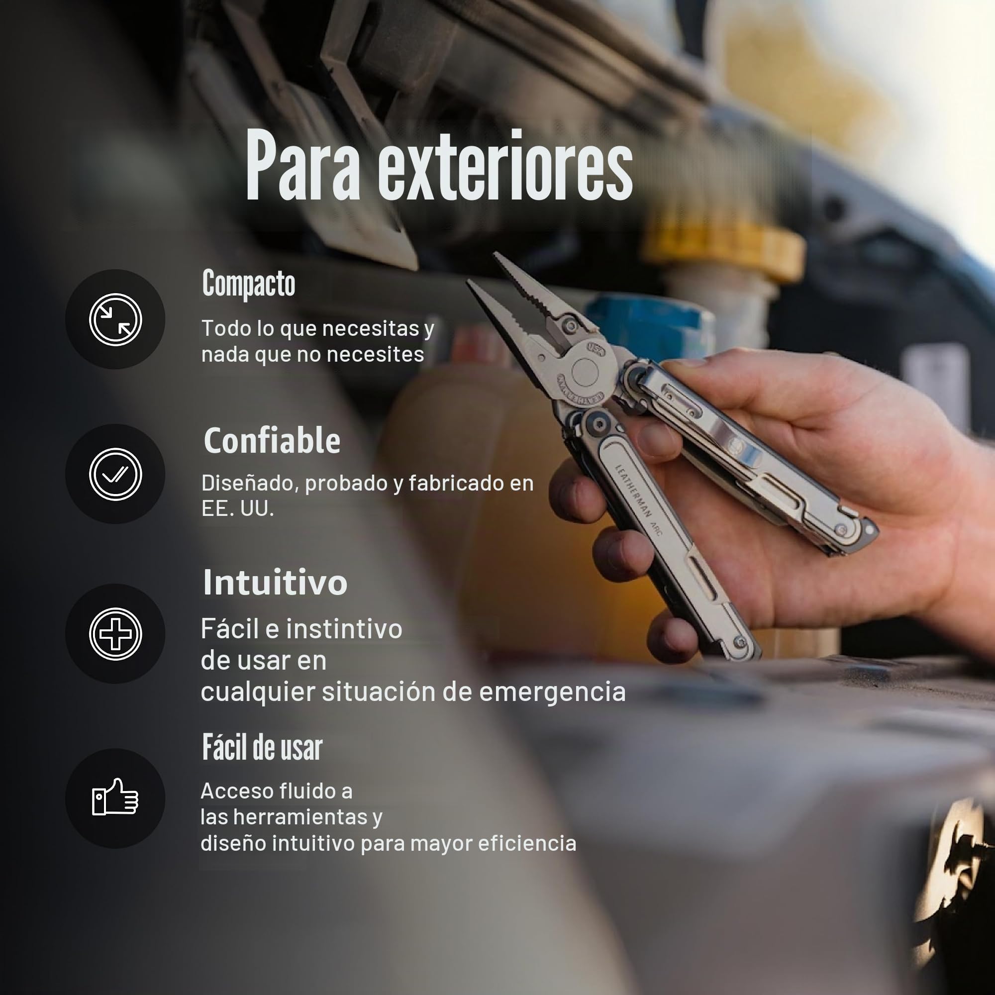 Leatherman ARC Multiherramienta 20 en 1 con Funda Heritage de Cuero y Kit de Puntas (42) - Cuchilla MagnaCut y Tecnología FREE