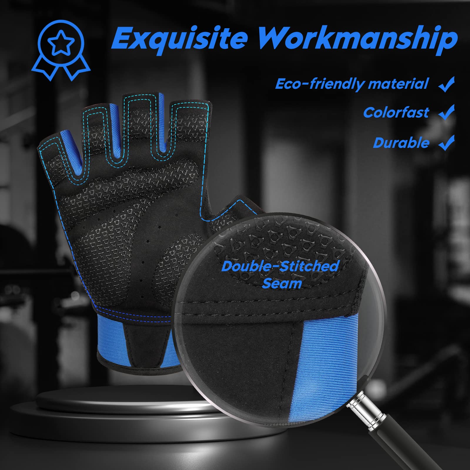 ATERCEL - Guanti Palestra, Ideali per Sollevamento Pesi, Ciclismo, Allenamento, Crossfit, Traspiranti e Aderenti, Guanti da Palestra per Uomo e Donna