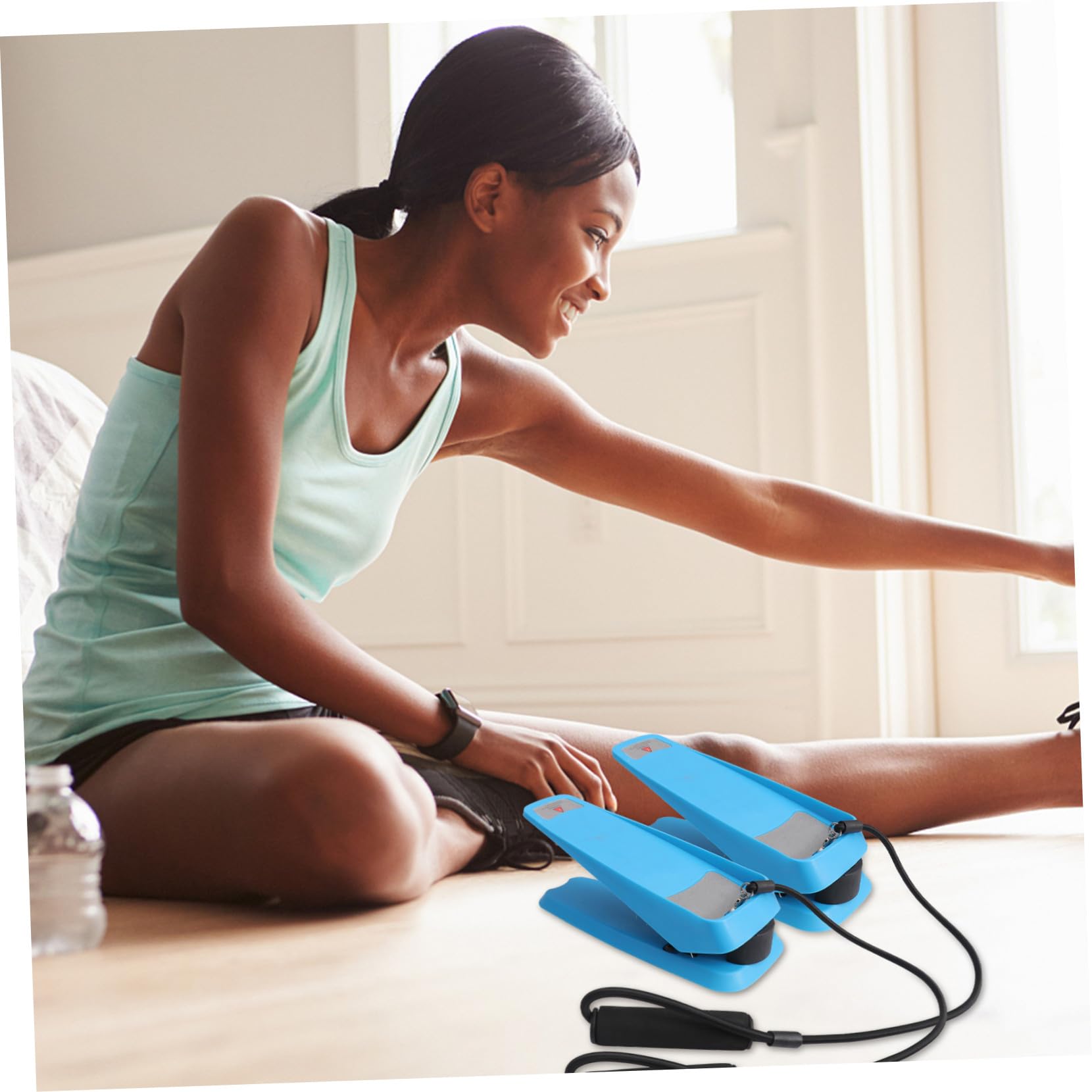 Stepper Mini per Casa, Attrezzo Fitness Blu in Plastica