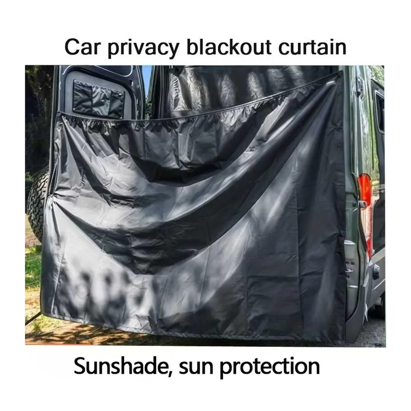 Tenda Posteriore Camper Oscurante Tenda parasole for auto 1 pezzo | Partizioni for fila anteriore e posteriore con tendina parasole for auto(LYL-hm-black)