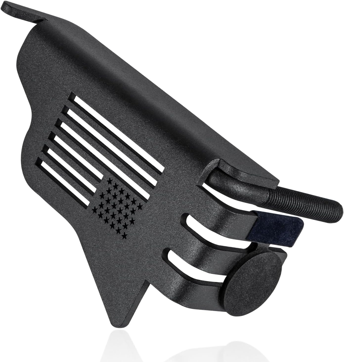 Front Foot Pegs For Jeep Wrangler 2007-2025 JK JL Gladiator JT Exterior Door Hinge Rest Pedals Foot Rest Kick Panels Accessories with US Flag Metal Black Powder Coating (2 PACK)