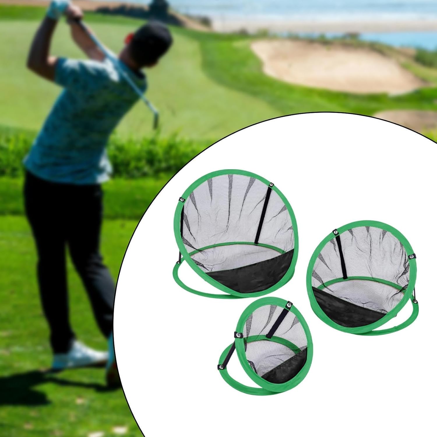レモンクォーツ コインカット 9～10mm【1連販売】 / 9-42 LQ9CO QSTDGVPW 庭でスイングゲームを練習するための3ピースゴルフ チッピングネット、安定した折りたたみ式ゴルフヒッティングネットシス Golf Style 【型落ち】 ゴルフ ネット アプローチ 練習用 チッピング  ...