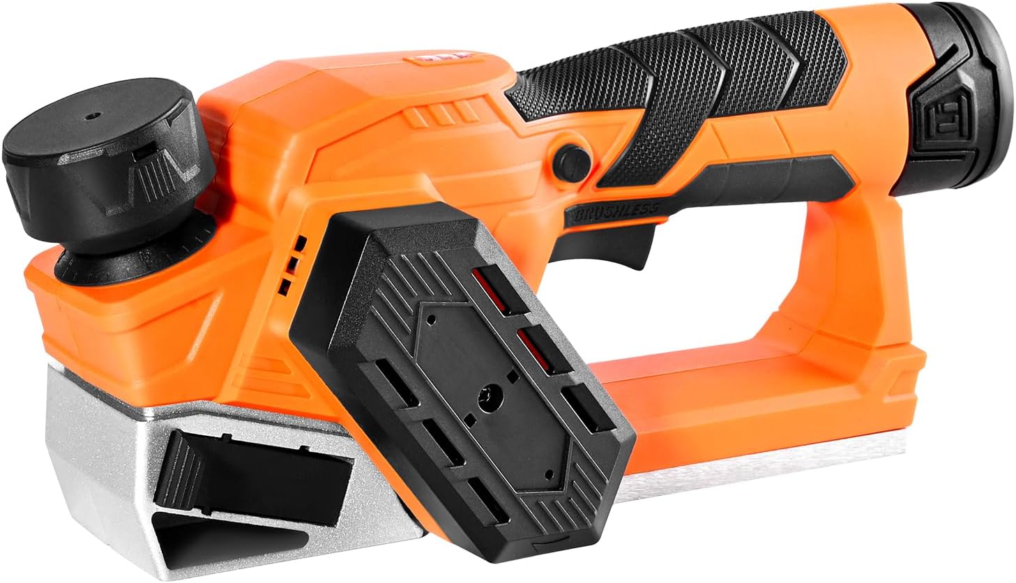 VEVOR Cordless Handheld Planer, 2-1/5-Inch Cut Width, 14500 RPM Electric Hand Wood Planer with 2 Ah 12V Lithium Battery, Brushless Motor, Adjustable Cut Depth, 2 Blades, for Woodworking Wood Chamfer