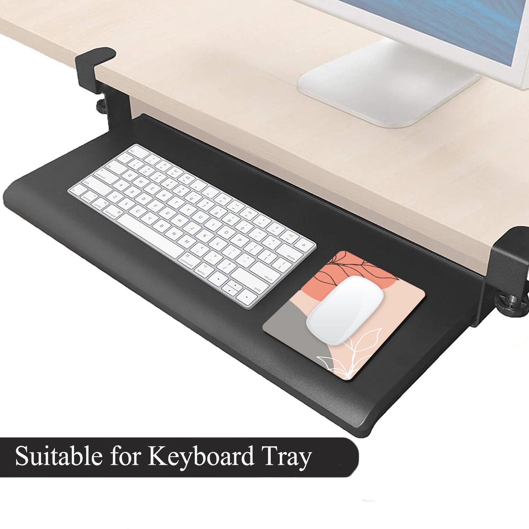 Kleines Mauspad, Mini-Mauspad, 15,2 x 20,3 cm, mit rutschfester Gummiunterseite für Tastaturablage, Laptops, kabellose Maus, Heimbüro, Reisen, waschbar und tragbar (böhmische Kunstblätter)