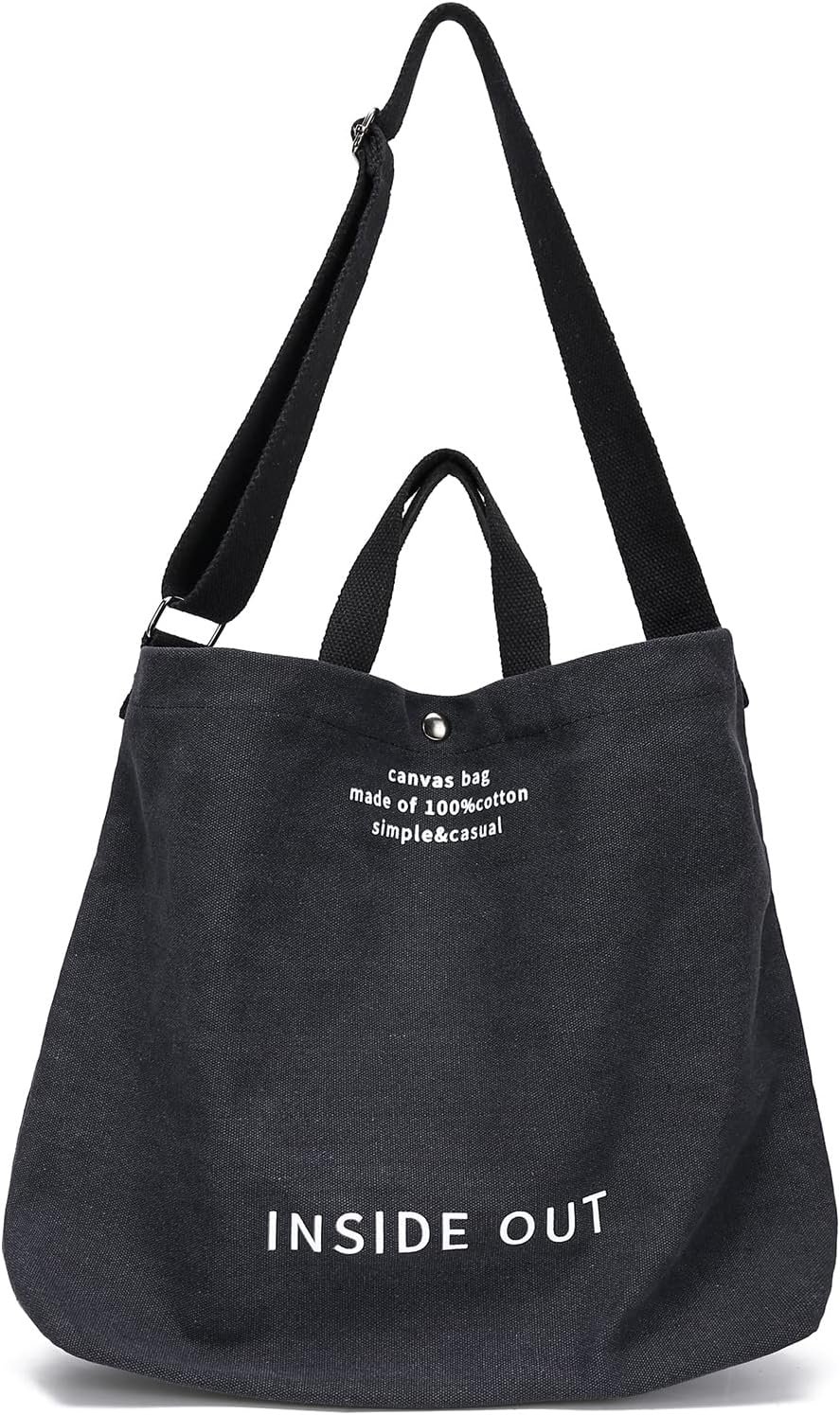 YIKOEECasual Canvas Tote Bag for Women Large Shoulder Bags