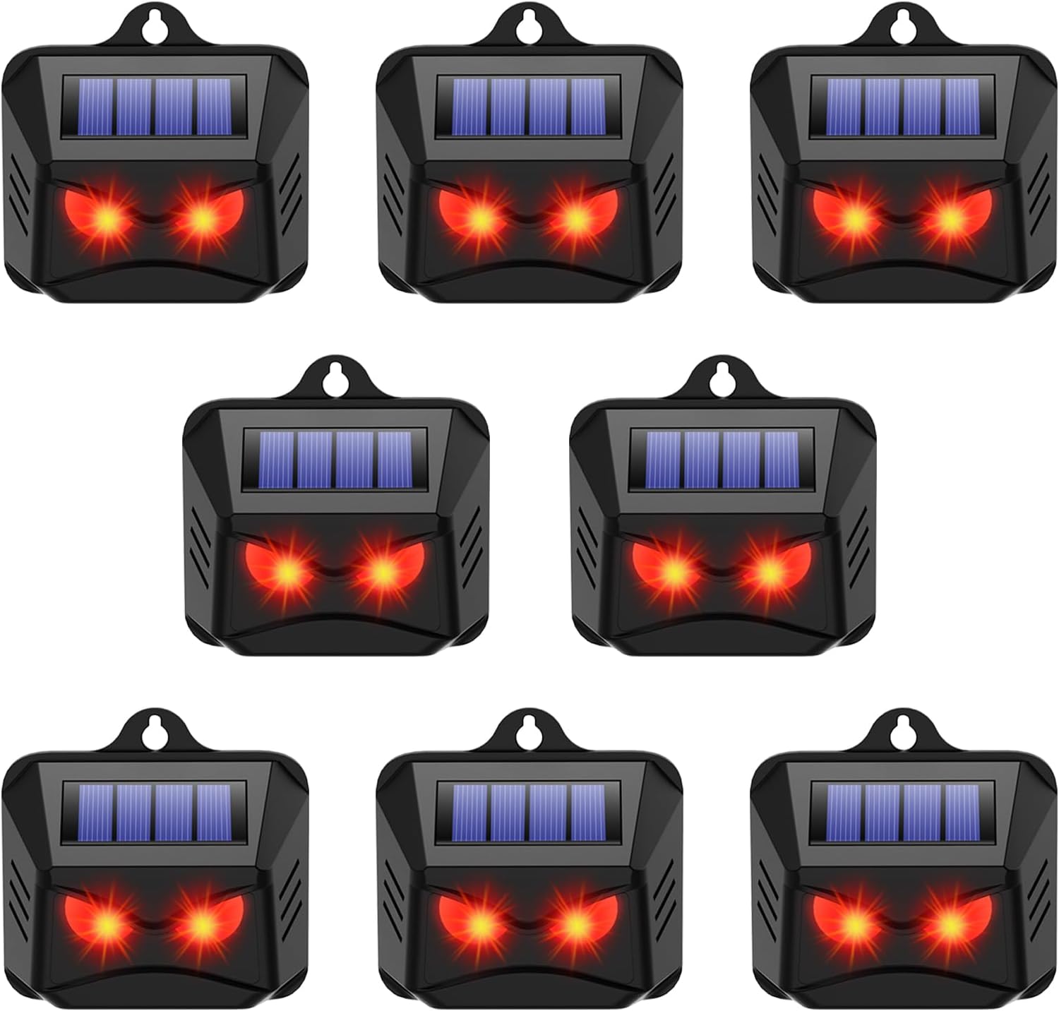 8-Pack Solar Animal Repellers for Yard: Coyote, Skunk & Farm Use