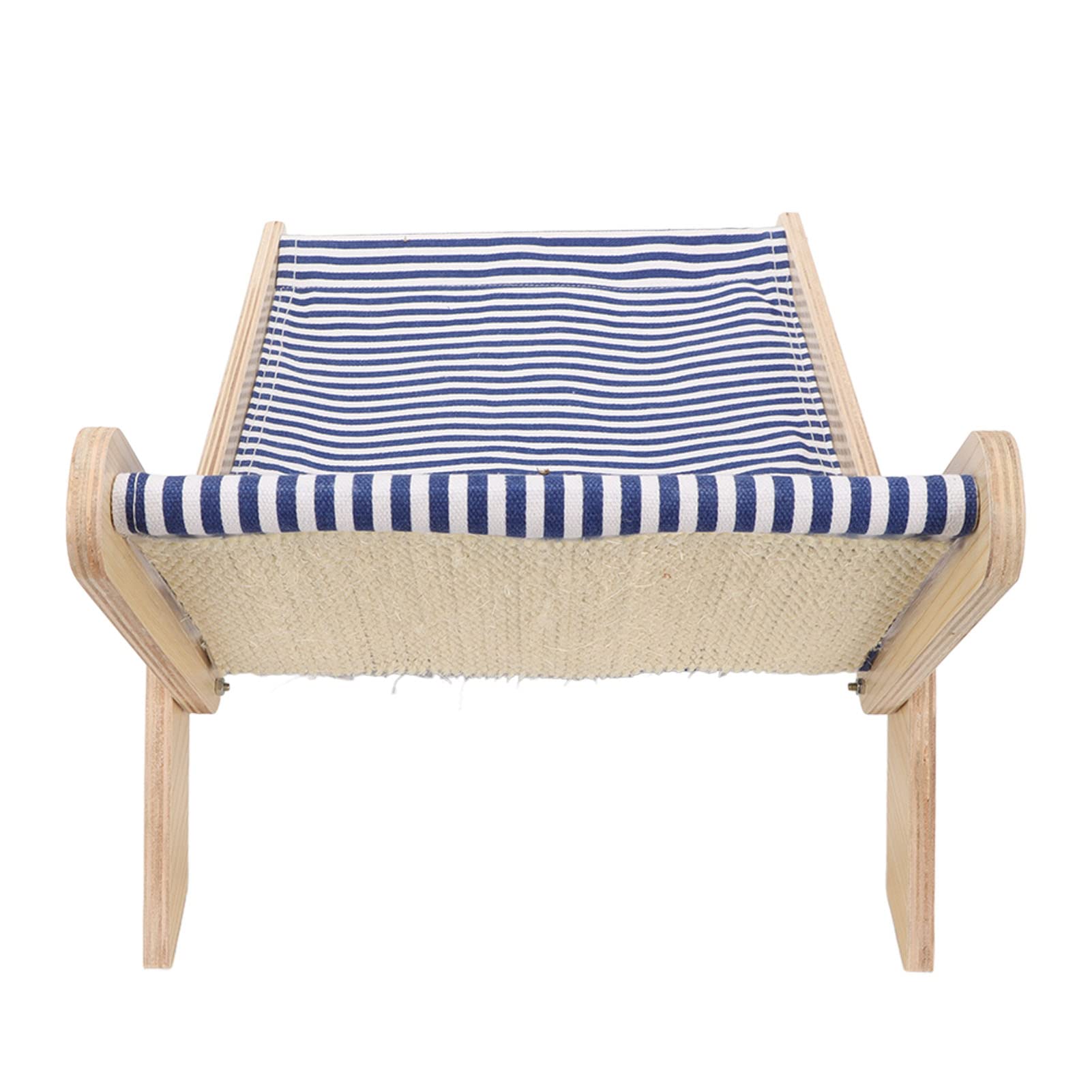 Asixxsix Hamaca para Cama de Gato, Cama Elevada para Gatos de Interior, Cama Elevada para Mascotas, Muebles de Cuna para Gatos con Rascador, Marco de Madera, Columpio, Cama (Silla de Playa)
