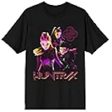 Kpop Demon Hunters Huntrix Stronger Together Adult Black Crew Neck Short Sleeve T-Shirt