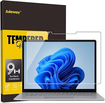 Adeway Microsoft Surface laptop 6/5/4/3/2/1 13.5 inch Screen Protector,Precise Cutouts/Tempered Glass/Easy Installation/Friendly Touching Screen Protector