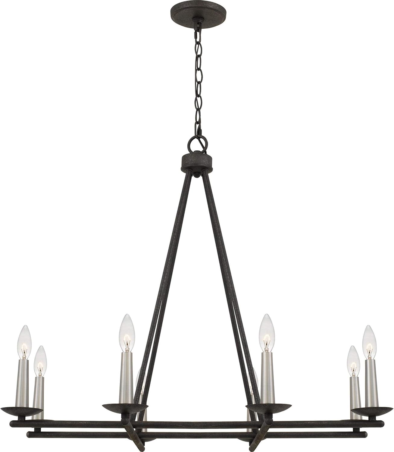 One-Day Sale: Up to 70% Off Quoizel CUT5008RK Cutler Candle Chandelier, 8-Light, 480 Watts, Rustic Black (28H x 32W) Black Friday Clearance Quoizel CUT5008RK Cutler Candle Chandelier, 8-Light, 480 Watts, Rustic Black (28H x 32W)