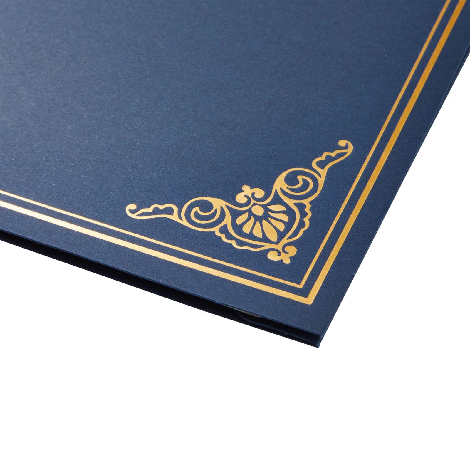 Buy 12 Pack Navy Blue Certificate Holders with Gold Foil, LetterSized
