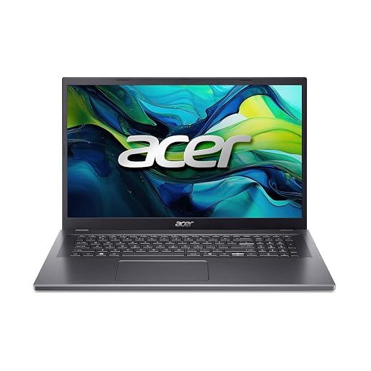 Acer Aspire 17 (A17-51M-503B) Laptop, 17" FHD IPS Display, Intel Core i5-1334U, 16GB RAM, 512GB SSD, Intel Iris Xe Graphics, Windows 11, QWERTZ Keyboard, Gray