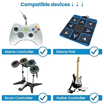 OSTENT USB Breakaway Extension Cable Adapter for Microsoft Xbox 360 Wired Controller