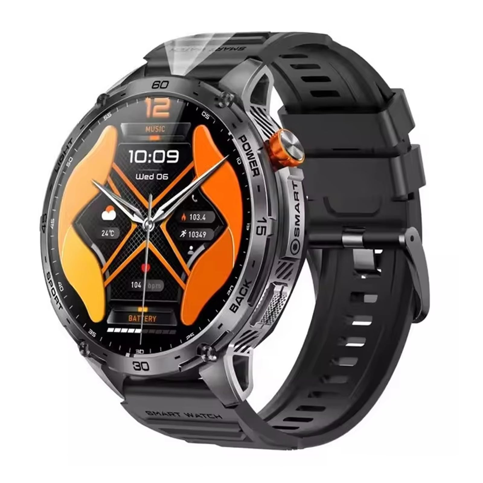 Sekoda GPS Sports Smartwatch per il Monitoraggio Dell'attività Fisica (Rosso)