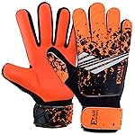 EFAH SPORTS Soccer Goalkeeper Gloves for Kids Boys Children Youth Football Goalie Gloves with Super Grip Protection Palms (Size 8 Suitable for Size M-L Adult, Orange)