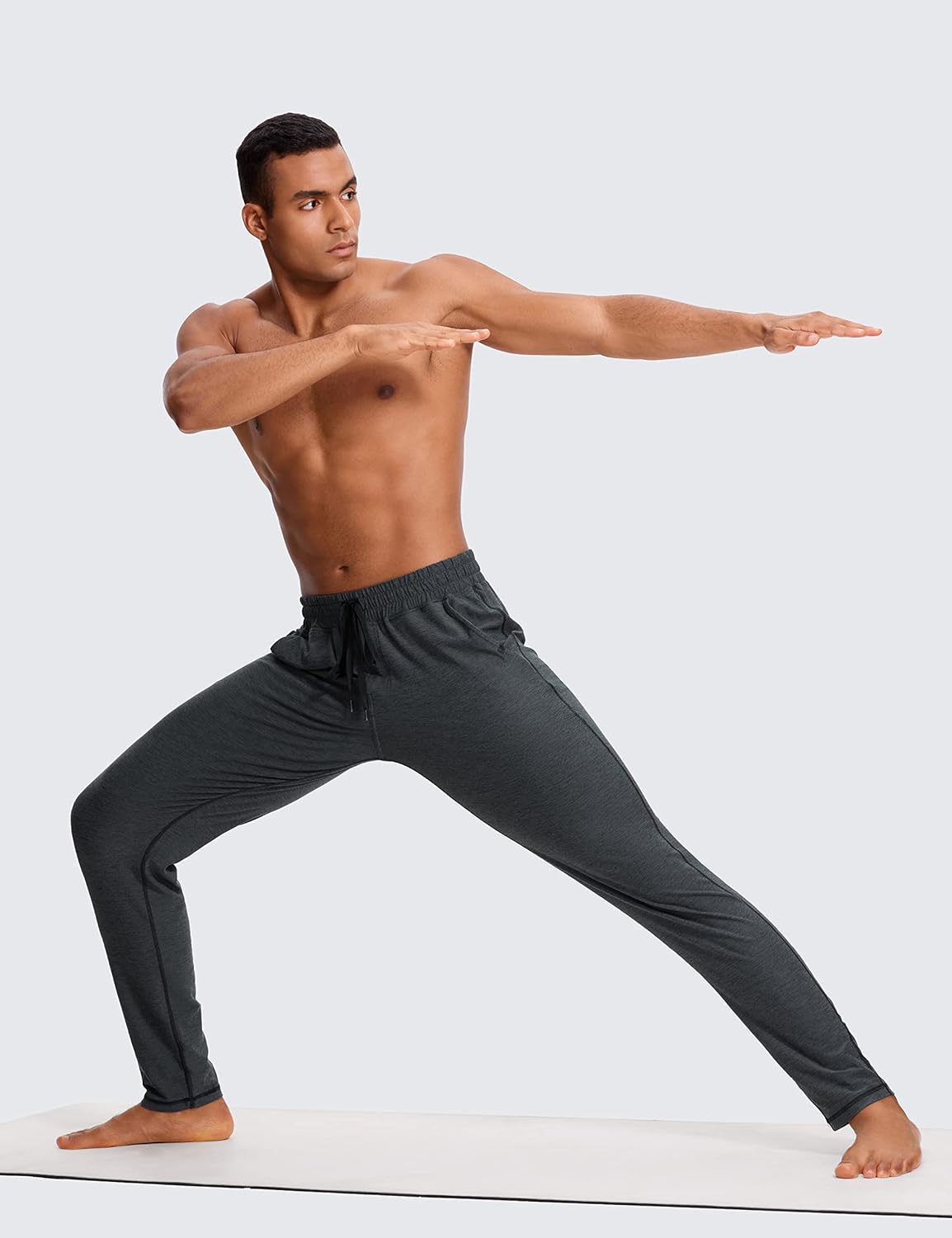 CRZ YOGA Mens Comfy Lounge Pants 30" - Super-Soft Open Bottom Yoga Casual Pajama Pants Athletic Sweatpants with Pockets