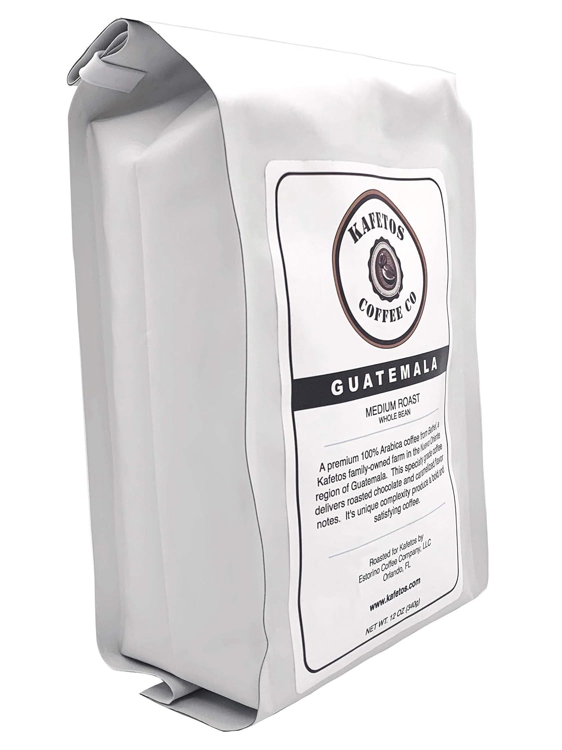 Medium Roast Whole Beans Guatemala Coffee, Specialty Grade, Single Estate- Farm Direct Trade, Shaded Grown at Kafetos Family Owned Farm 16 oz