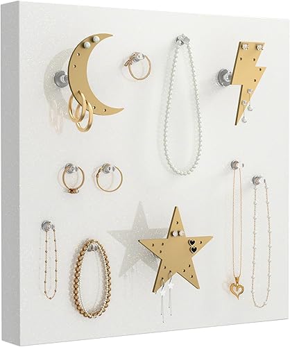 CK Organizers Organizador magnético de joyas montado en la pared  Organizador de joyas colgantes  Organizador de joyas Preppy  Organizador de joyas