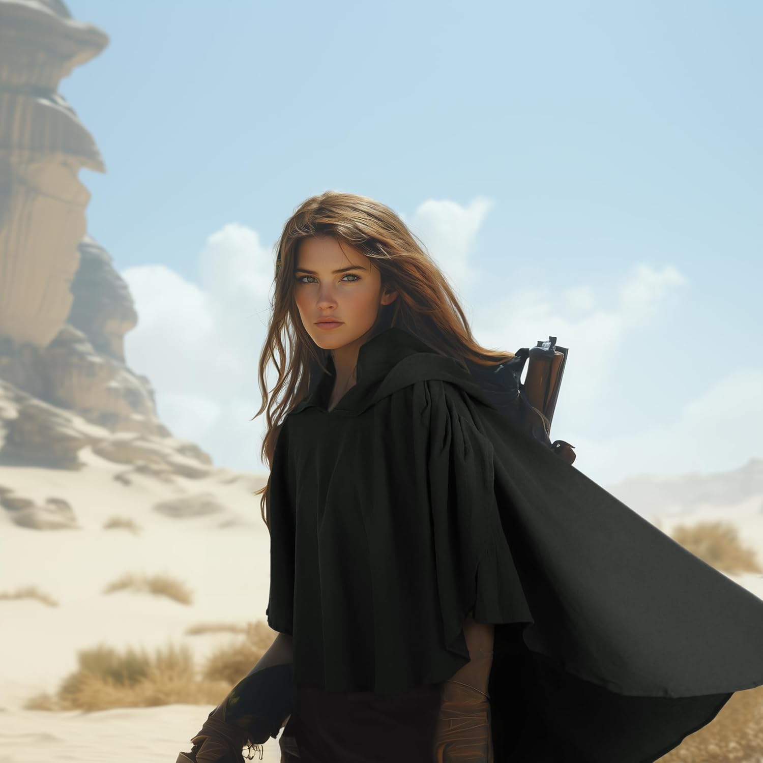 Medieval Cowl Hooded Cloak Post Apocalyptic Shawl Shaman Cowl Renaissance Cape Robe Costume - Image 3