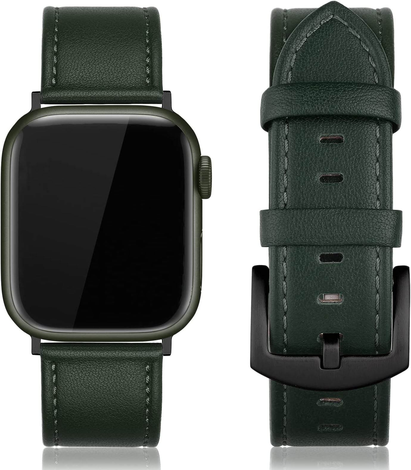 Leather Bands Compatible with Apple Watch 49mm 45mm 42mm 44mm Band Men Women, Vintage Genuine Leather Wristband Replacement Band Compatible for Apple Watch iwatch Series 8 7 6 5 4 3 2 1 SE2 SE