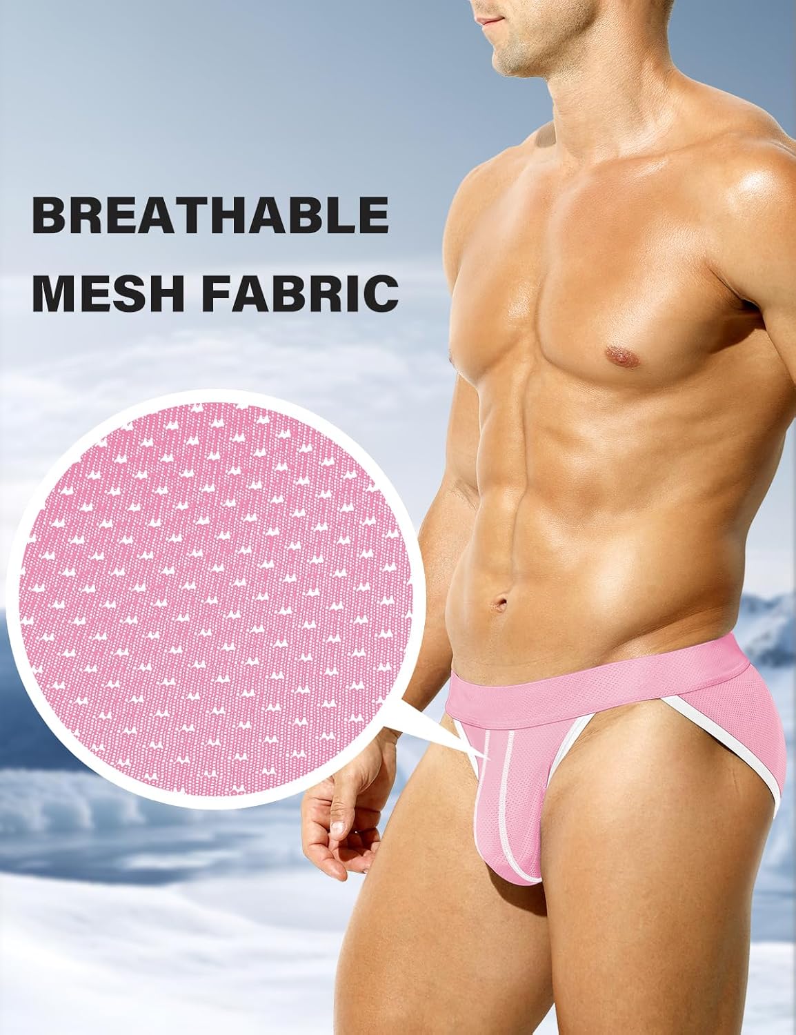 Arjen Kroos Mens Briefs Mesh Men's Underwear Low Rise Waist Sexy Sports Underwear - Image 2